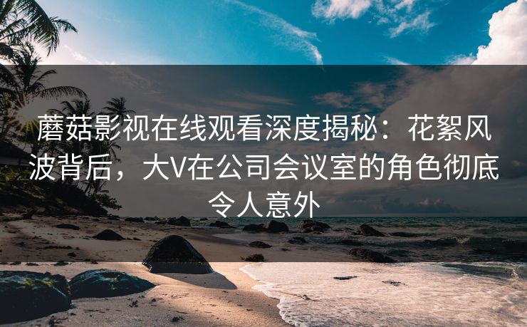 蘑菇影视在线观看深度揭秘：花絮风波背后，大V在公司会议室的角色彻底令人意外